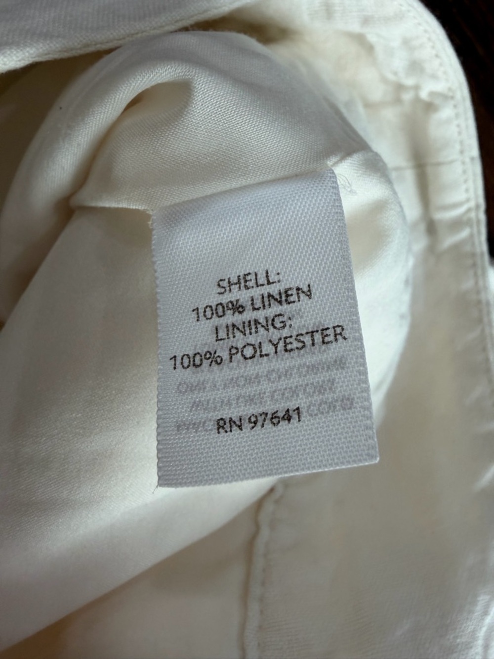 J Jill 100% linen capris pants high waisted Sz 10 cream color - Picture 7 of 8